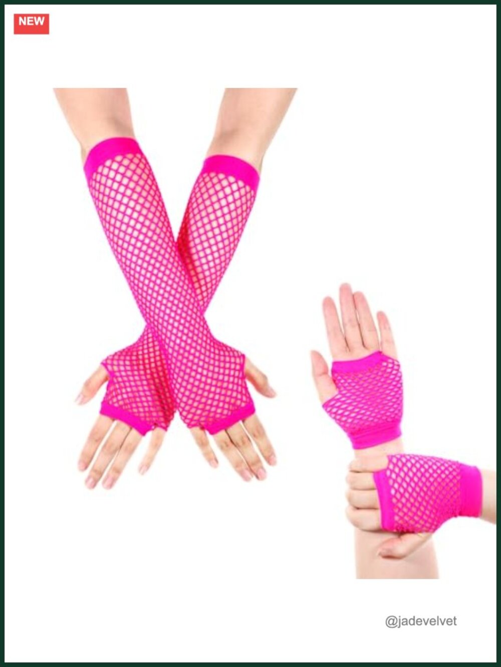 Fishnet Gloves Fingerless Women Mesh Emo 80s Costume Party Arm Sleeve